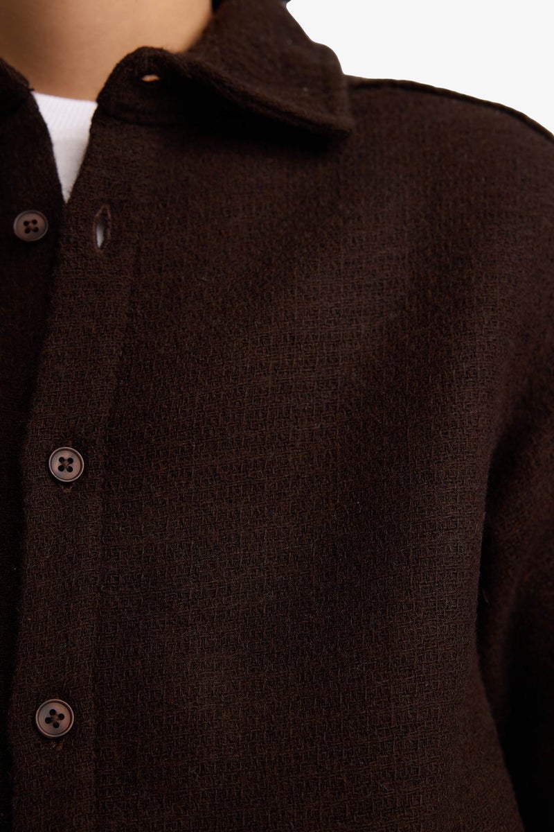 ديفاكتو قميص بولو اولادي كم طويل اوفر سايز بياخة بولو - Image 4